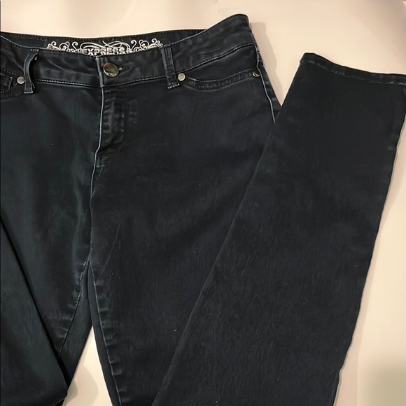 Express Women's Dark Blue Jeans size 8 - Picture 3 of 6